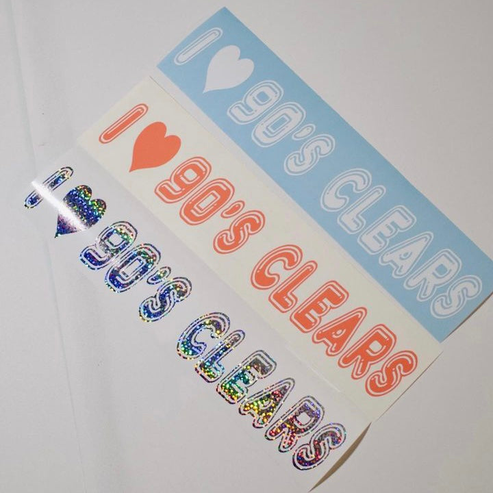 I ❤️ 90’s Clears Decal